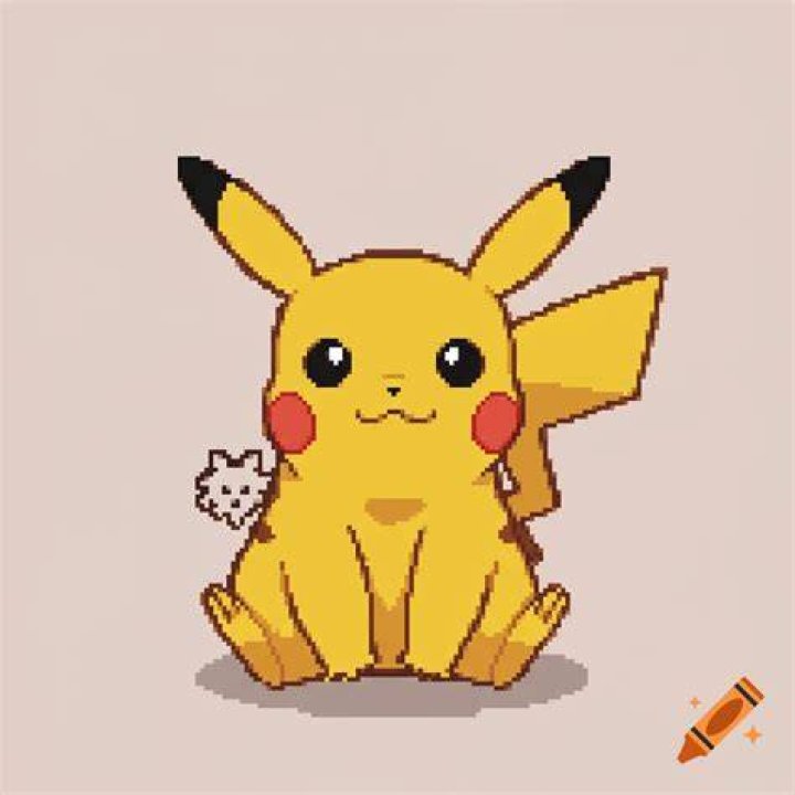 Pikachu facing the camera on a baseball field