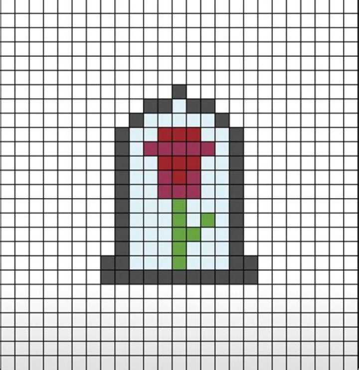 PIXEL ART DE UNA ROSA EN EXCEL