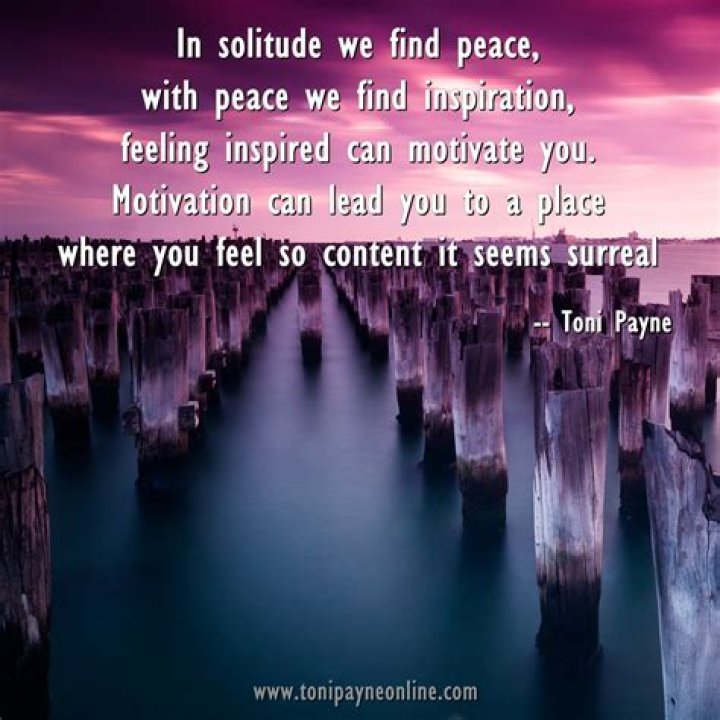 Quote about Peace Solitude Inspiration In solitude we find peace