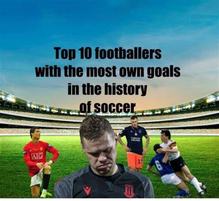 Ranking the top 10 footballers with the most own goals in the history of soccer