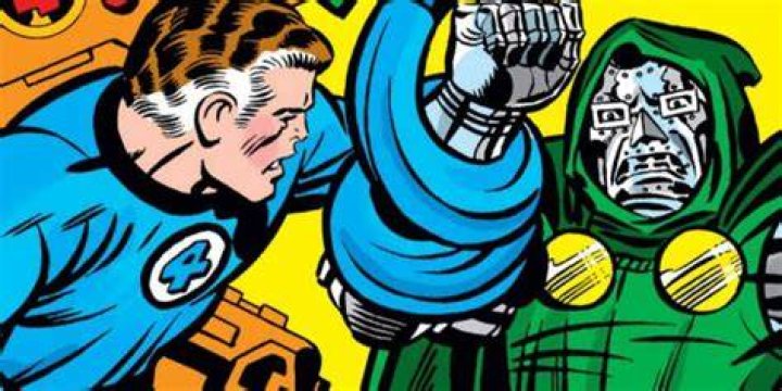 Reed Richards battles Doctor Doom in Secret Wars.
