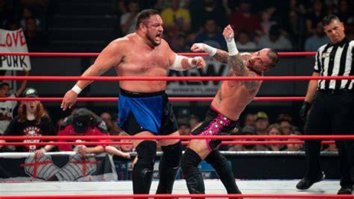 Samoa Joe and CM Punk shake hands 