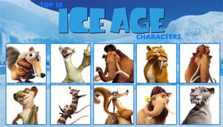 Several Ice Age characters appear in this still