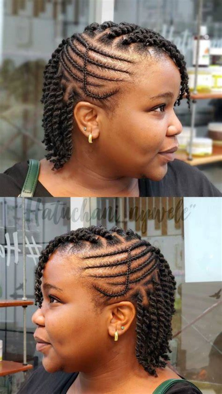 Short Natural Hairstyles Cornrows