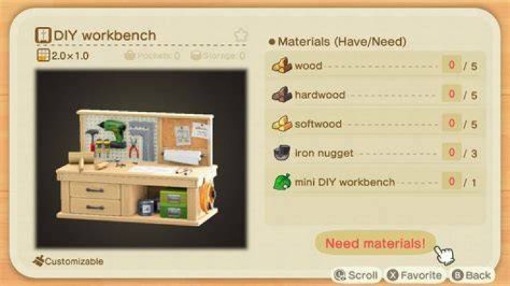 simple diy workbench animal crossing