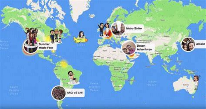 Snapchat logo over Snap Map samples