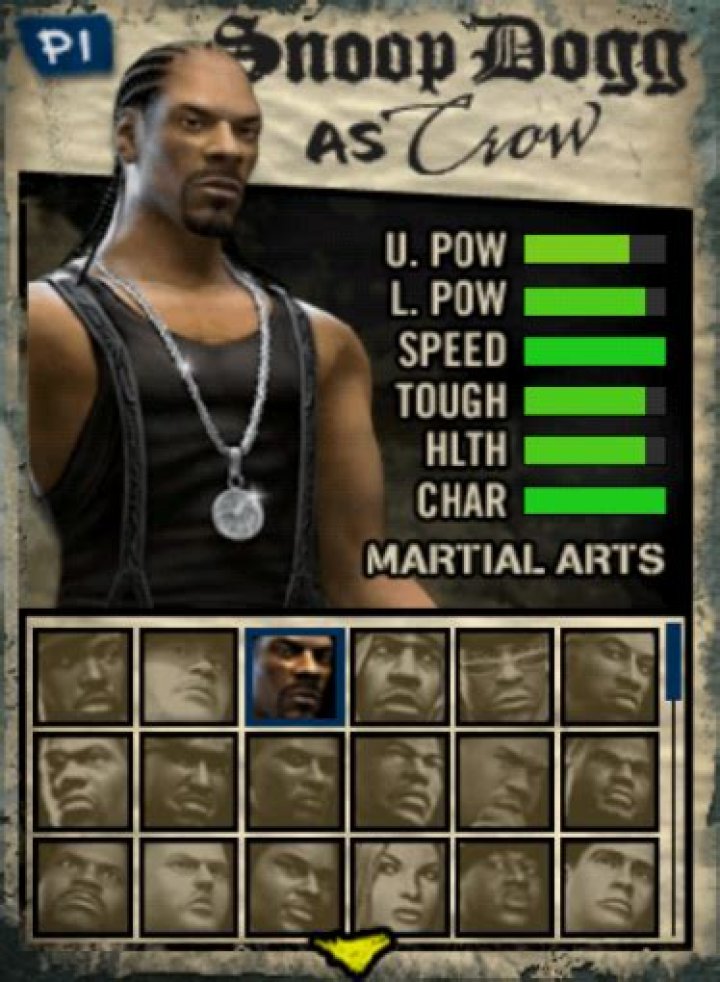 Snoop Dogg as Crow in Def Jam: Fight for NY