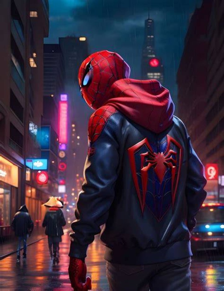 Spider-Man walking a boy home in The Amazing Spider-Man 2