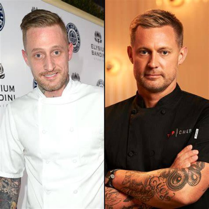 Split image showing Bryan Voltaggio and Shirley Chung in Top Chef.