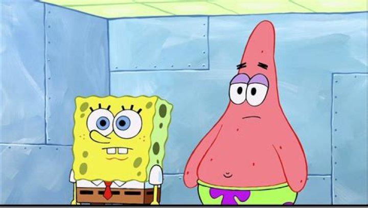Spongebob and Patrick looking at wormy