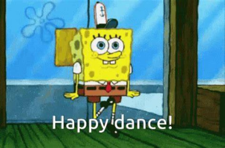 SpongeBob dancing.