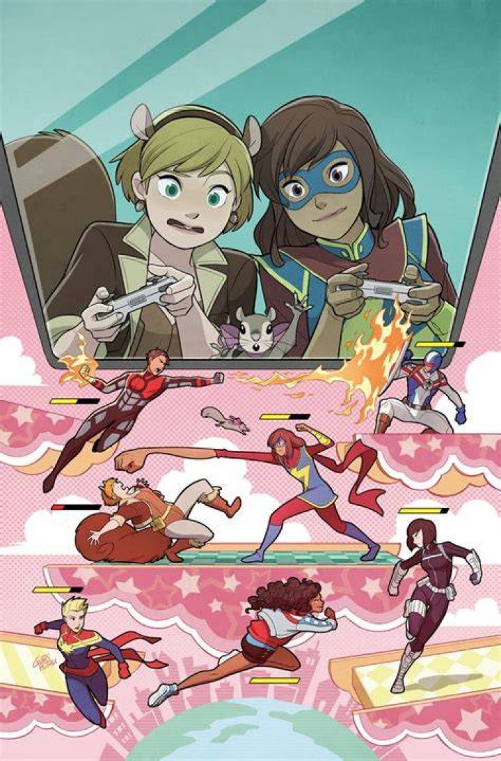 Squirrel Girl, America Chavez, and Patriot prepare for battle in Marvel Rising