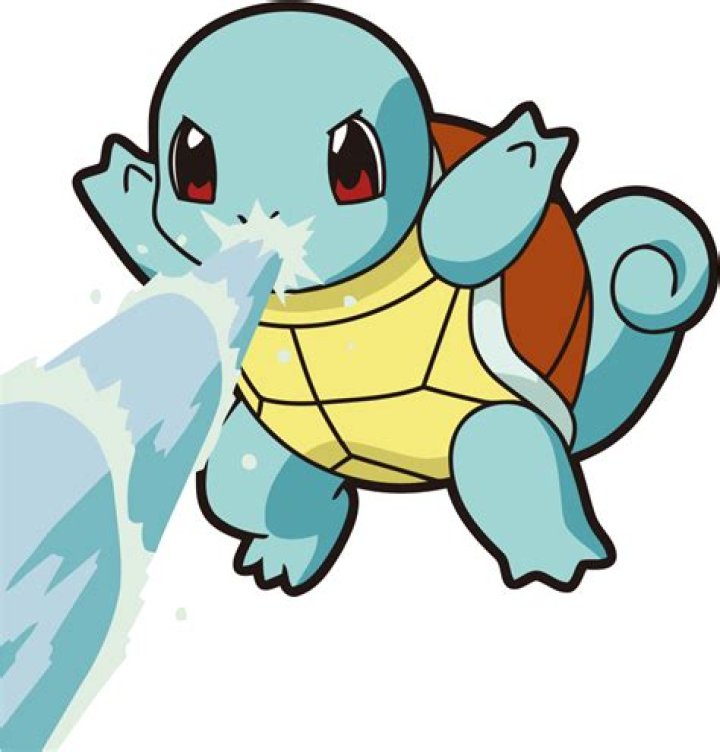 Squirtle Using Water Gun Attack