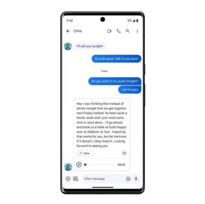 Star message feature in Google Messages
