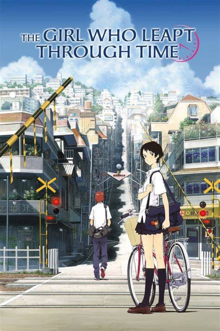 The Girl Who Leapt Through Time leads sit at the classic anime riverbank.