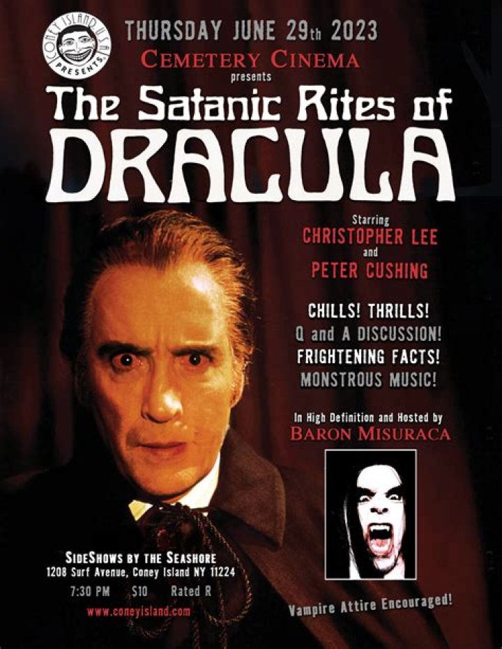 The Satanic Rites of Dracula, Cushing and Lee