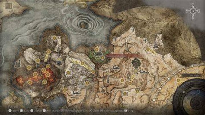 The Shaded Castle Elden Ring Map