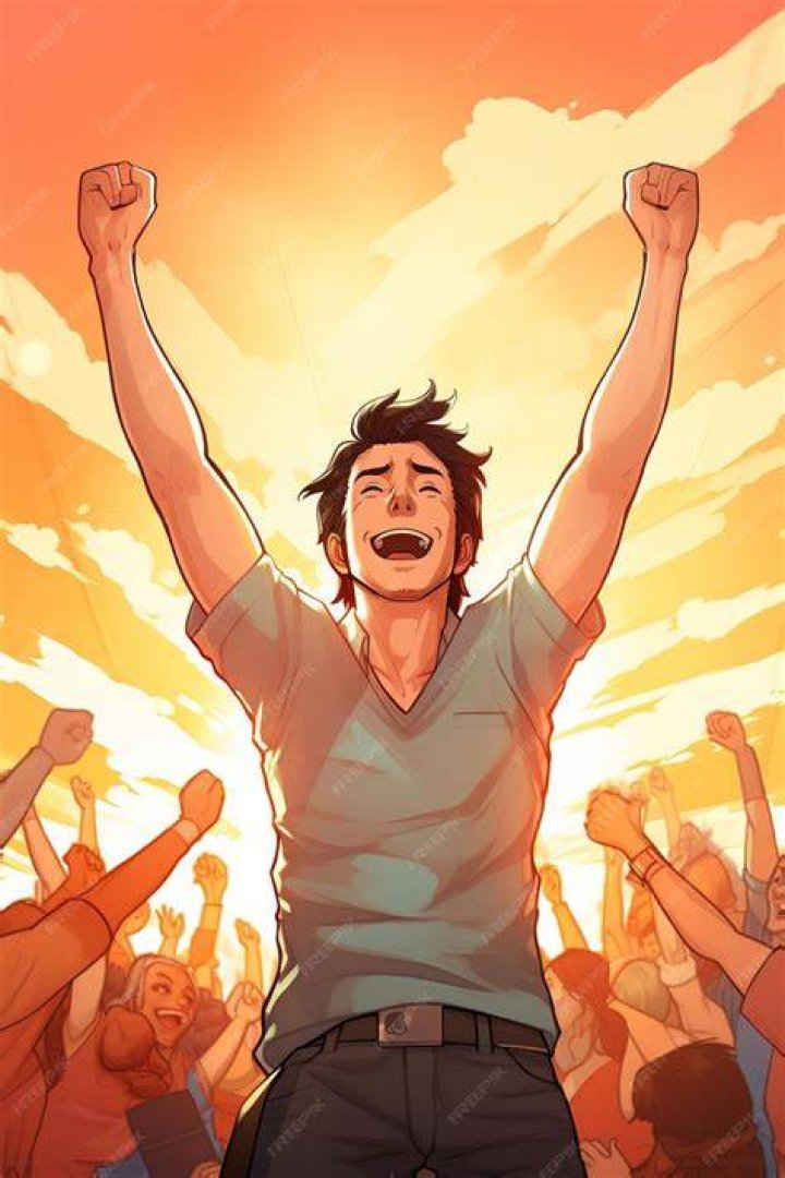 Token raising his arms in a restaurant in South Park Post Covid.