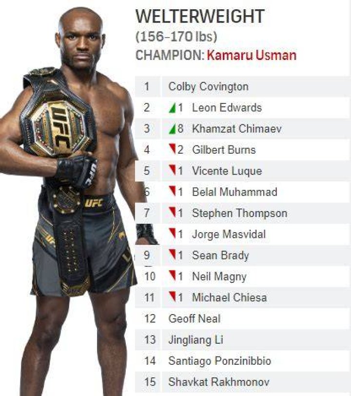 UFC welterweight rankings: Who is the best welterweight fighter?