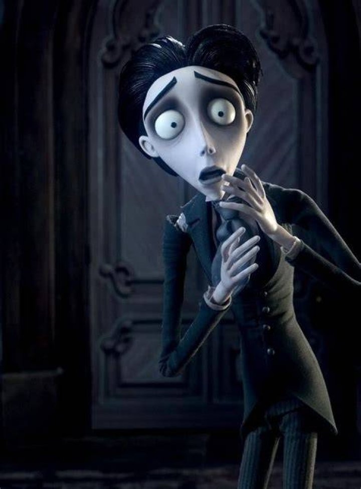 Victor Van Dort and his corpse bride look at each other in Corpse Bride
