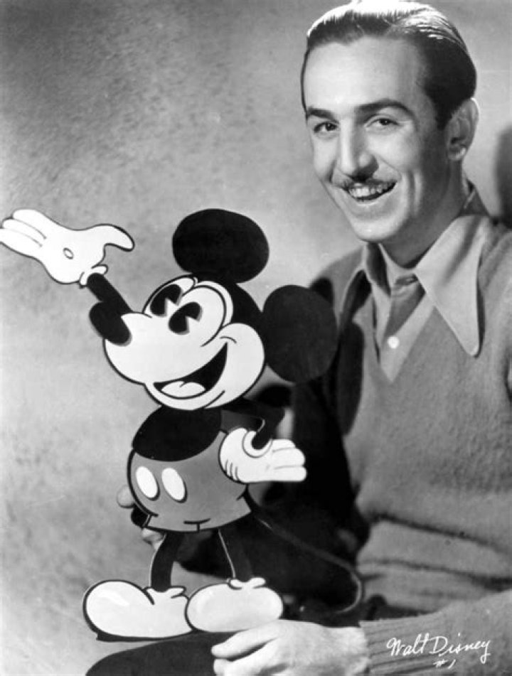 Walt Disney and Mickey Mouse with Heath Ledger's Joker and Poltergeist