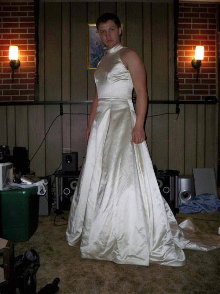 wedding dress crossdress by skirttrain on DeviantArt