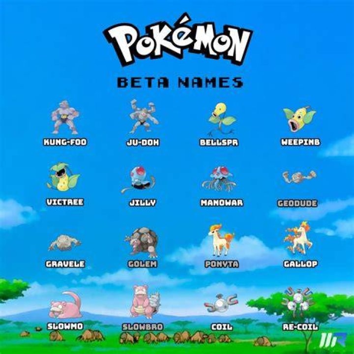 Weird beta names of Pokemon