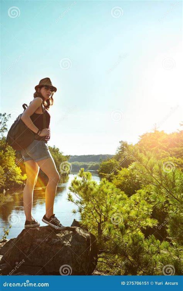 woman outside hike